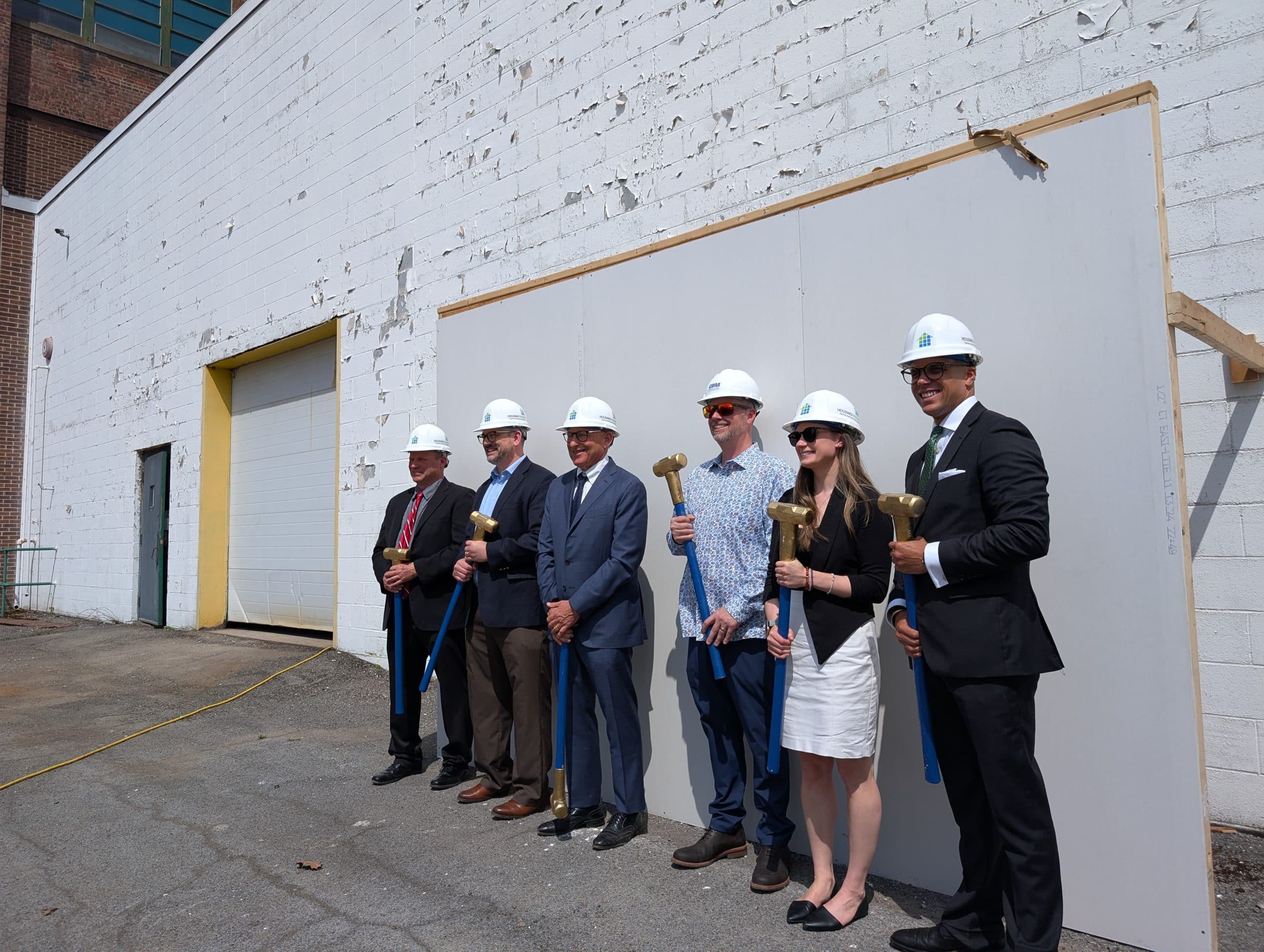 Attendees at the Coventry Commons groundbreaking ceremony